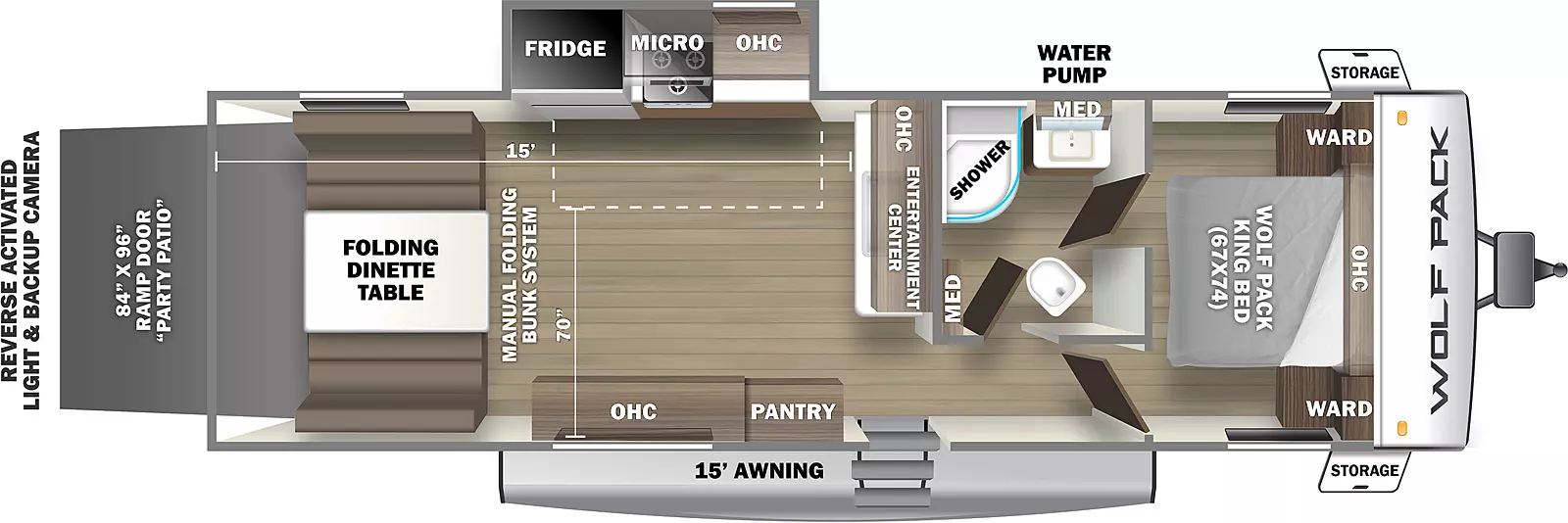 Wolf Pack Gold Series 23GOLD15 - DSO Floorplan